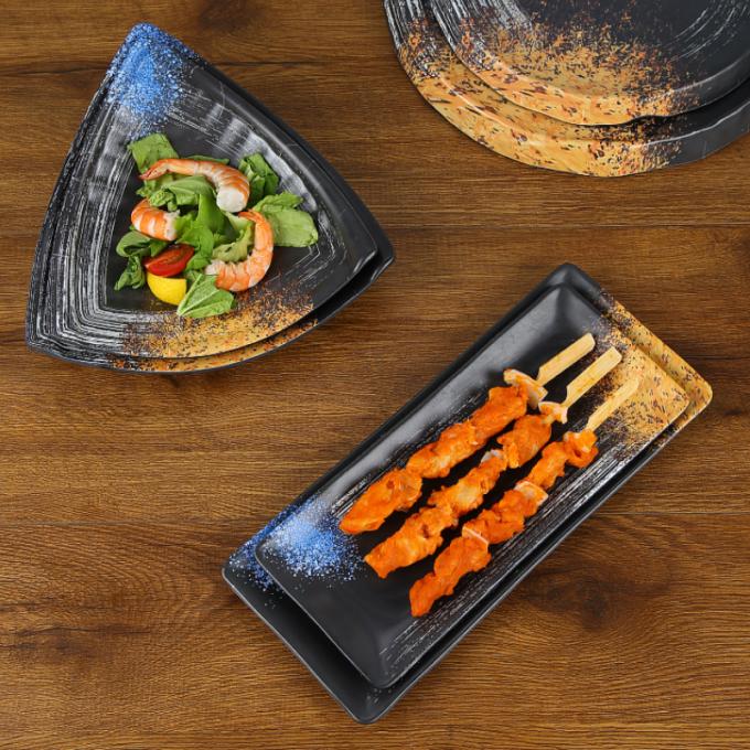 Hot Pot Restaurant Rectangle Melamine Plates Untuk Fish Ball Snack Sushi Meatball Dish 1