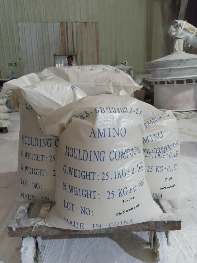 Amino Moulding Plastics Compound Melamine Powder Urea Moulding Compound Untuk Set Peralatan Makan Melamin Berwarna-warni 0