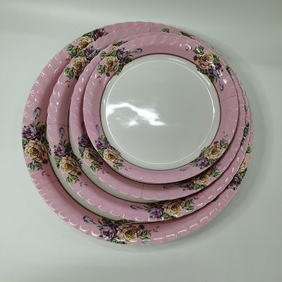 Harga yang bagus Melamine Dinnerware Putih Dan Cetak Warna Melamine Dinnerware Plates on line