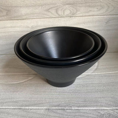Harga yang bagus ramah lingkungan Hitam 100% Melamine Meja Meja Bowl permukaan halus Mudah Untuk Membersihkan on line