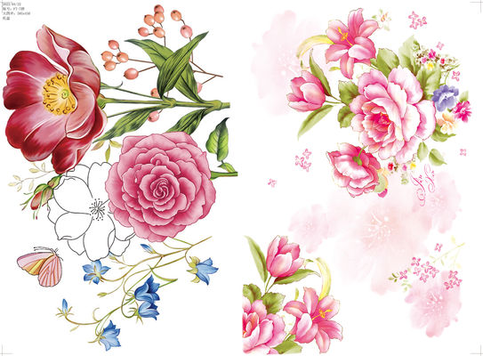 Harga yang bagus Kertas Decal Cetak Dengan Pola yang Dapat Dikustomisasi Untuk Perlengkapan Melamin Dengan Ukuran 59*44CM on line