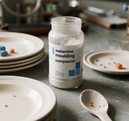 Harga yang bagus Serbuk senyawa melamin 99,8 % Bahan baku premium untuk peralatan makan melamin on line