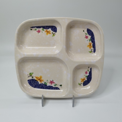 Harga yang bagus Banyak Grid Microwave Aman Set Piring Melamin Untuk Pesta Dan Gathering on line