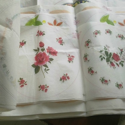 Harga yang bagus 40G 45G 100% Brightness Melamine Overlay Paper Untuk Pencetakan Peralatan Makan on line