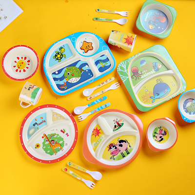 Harga yang bagus Peralatan Makan Serat Bambu Melamin Food Grade Sebagai Hadiah Untuk Anak-Anak on line