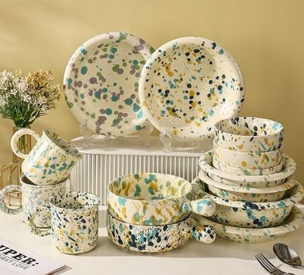 Harga yang bagus Mangkuk Melamin yang dapat disesuaikan dengan berbagai ukuran dan desain yang tersedia untuk personalisasi,Dots Powder Melamine Tableware. on line