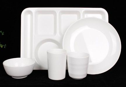 Harga yang bagus Perlengkapan Melamin Warna Putih Custom Plastik Besar Dapur Servis Mangkuk untuk Ramen on line