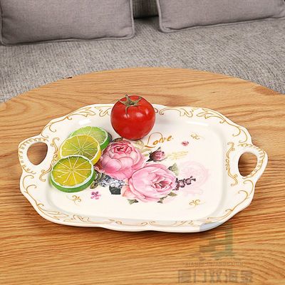 Harga yang bagus All-season Melamine Serving Tray dengan Customized Decal dan Unlimited Range Of Color Powder on line