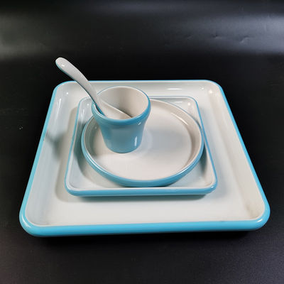 Dua Warna Melamin Perlengkapan Meja Menghidangkan Tray Besar Food Grade Yang Dibuat Dari Melamin Moulding Compound