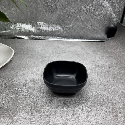 Harga yang bagus Black Matte Square Small Melamine Bowls Untuk Keperluan Food Grade on line