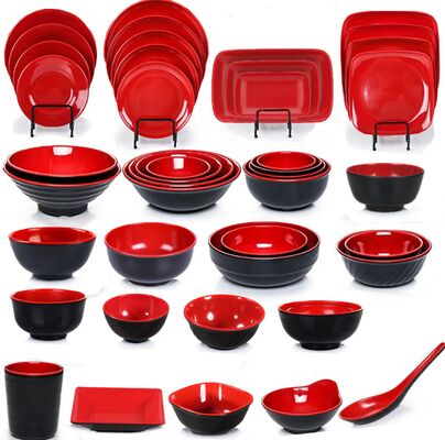 Harga yang bagus Bubuk Melamin Keaslian Tinggi Untuk Membuat Melamin Merah Hitam yang Tidak Bisa Runtuh Set Pakaian Meja Restoran & Rumah on line