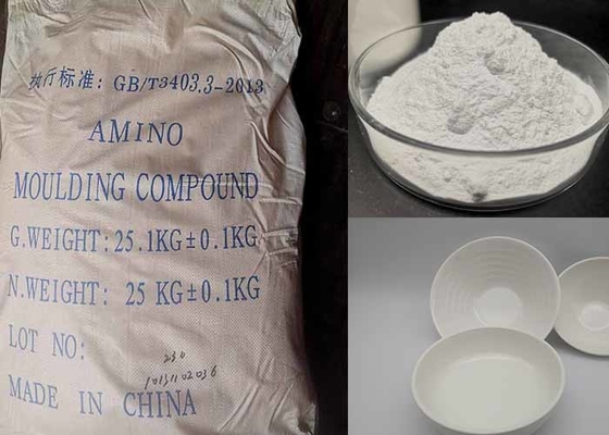 Harga yang bagus 100% Bubuk Resin Senyawa Moulding Melamin Murni Untuk Peralatan Makan on line
