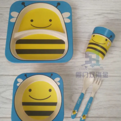 Harga yang bagus Alat Makan Anak Bambu Rumah Tangga, Alat Makan Serat Bambu on line