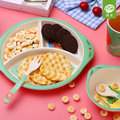 Harga yang bagus Melamin Food Grade Bayi Kartun Gaya Peralatan Makan Disesuaikan on line