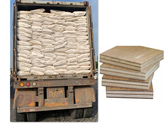 Harga yang bagus Cina Melamin Urea Formaldehida Resin Bubuk Cas 9011 05 6 OEM Untuk Kayu Lapis on line