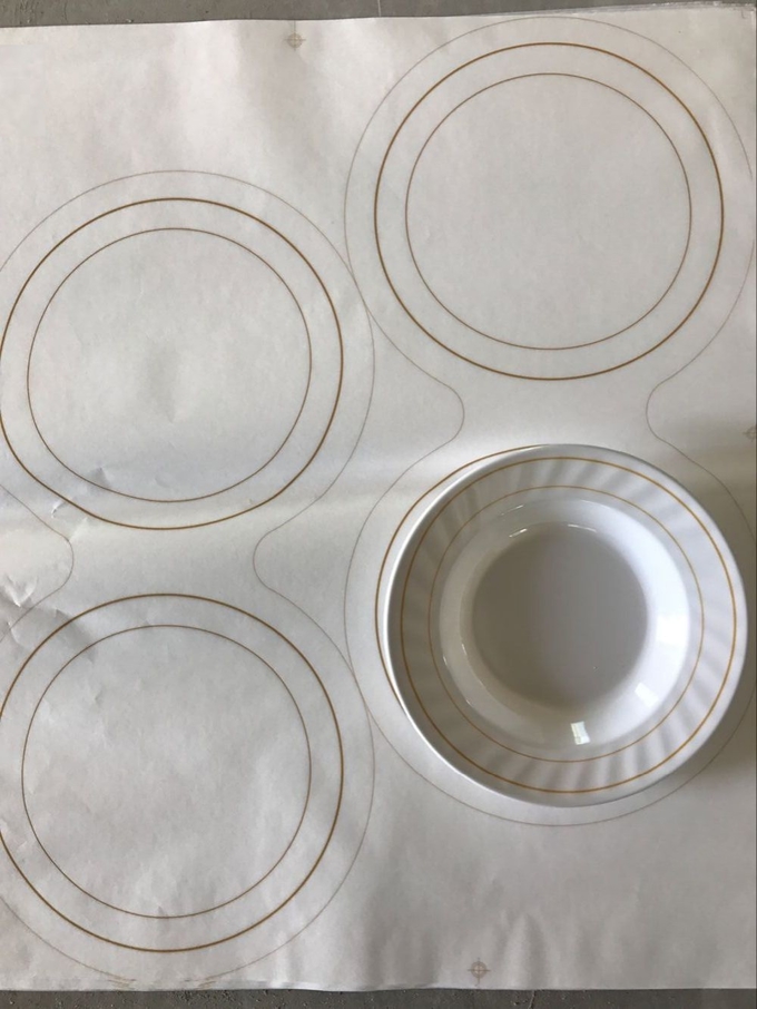 Putih Melamin Tableware Printing Decal Paper Gaya Disesuaikan 4